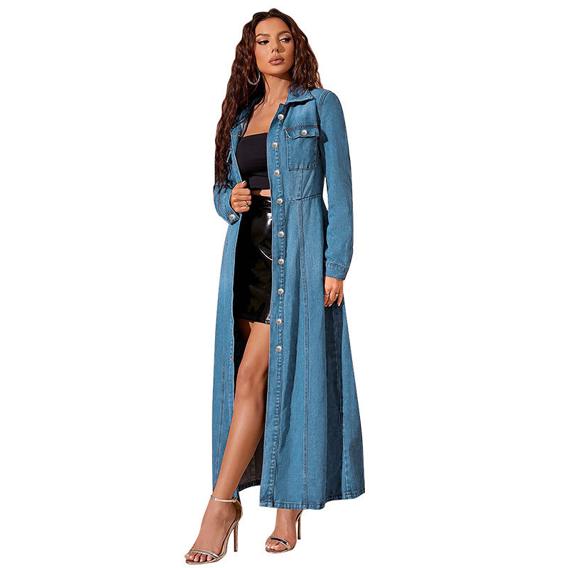 Denim Cardigan Jacket Dress