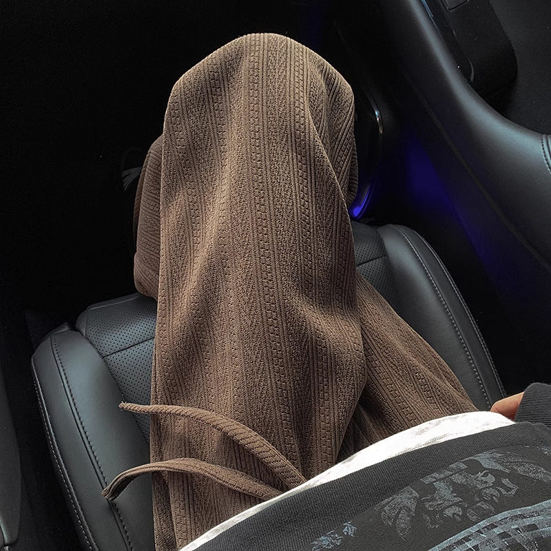 Wheat Retro Drape Wide Leg