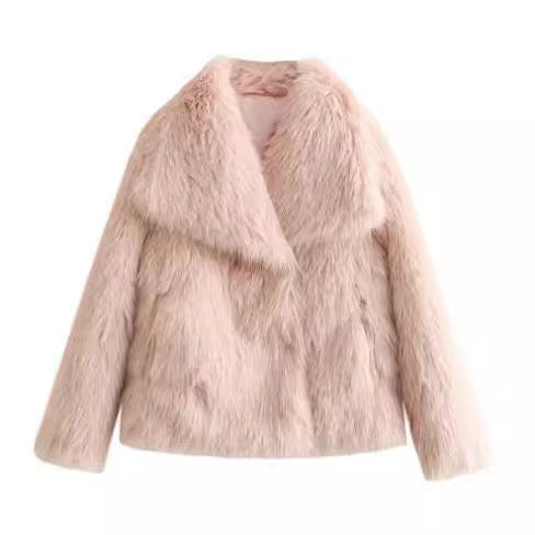 Plush Warm Thicken Fluffy Lapel