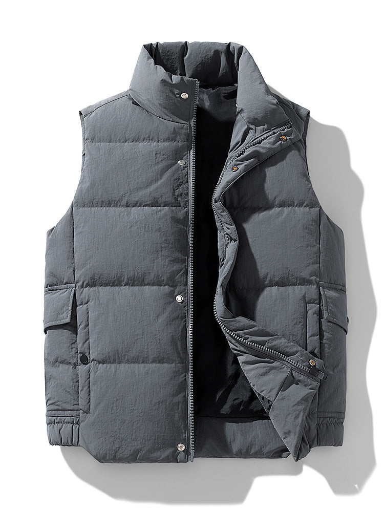 Warm Down Vest Stand Collar
