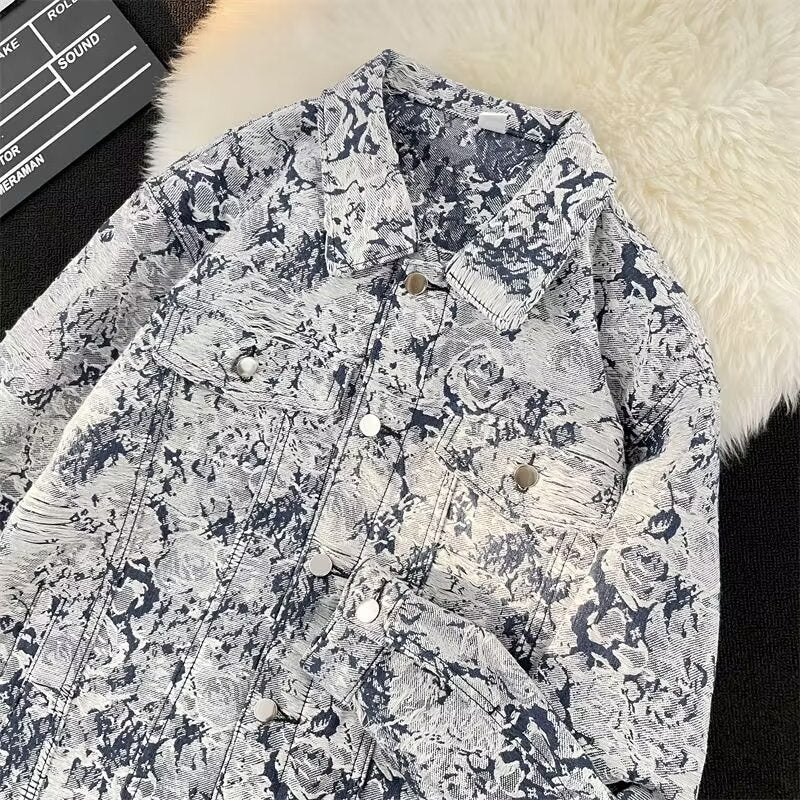 Floral Denim Embroidered Jacket
