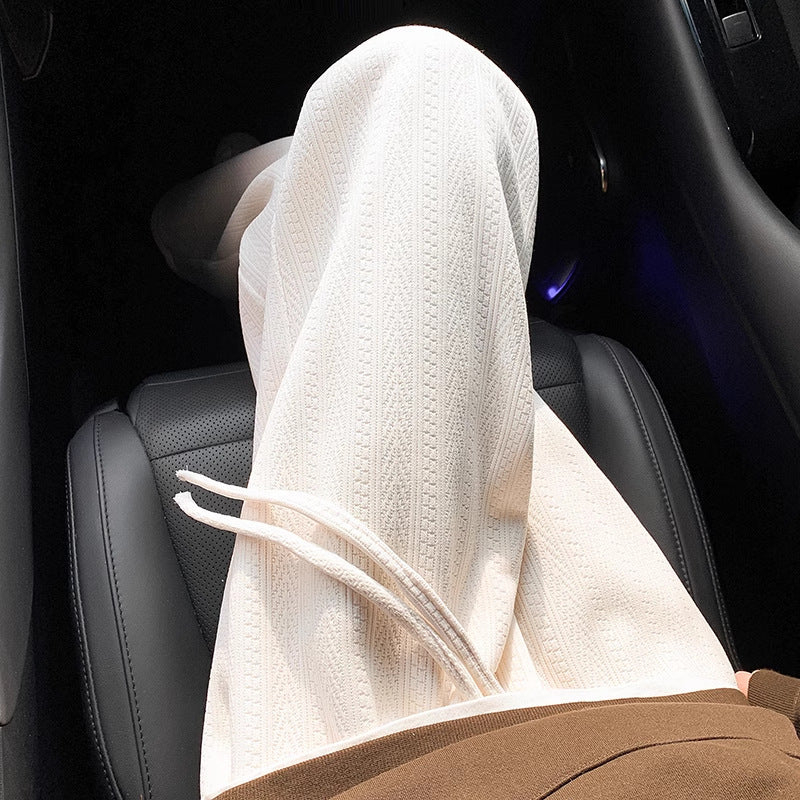 Wheat Retro Drape Wide Leg