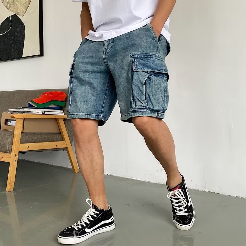Pu Shuai Denim Shorts Men