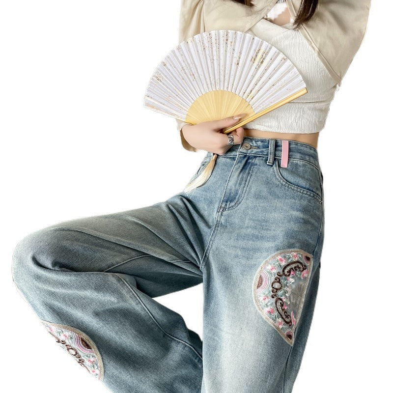 Straight Jeans Embroidery
