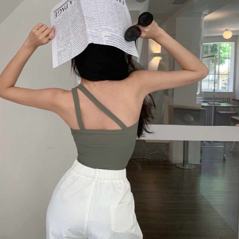 Ladies Belt Chest Pad Short Top