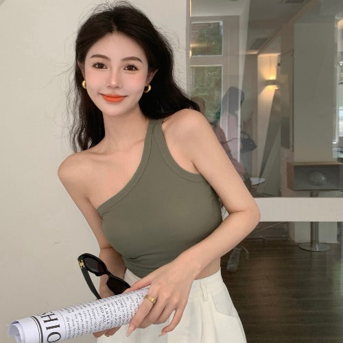 Ladies Belt Chest Pad Short Top