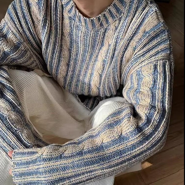 Stripe Casual Round Neck sweater