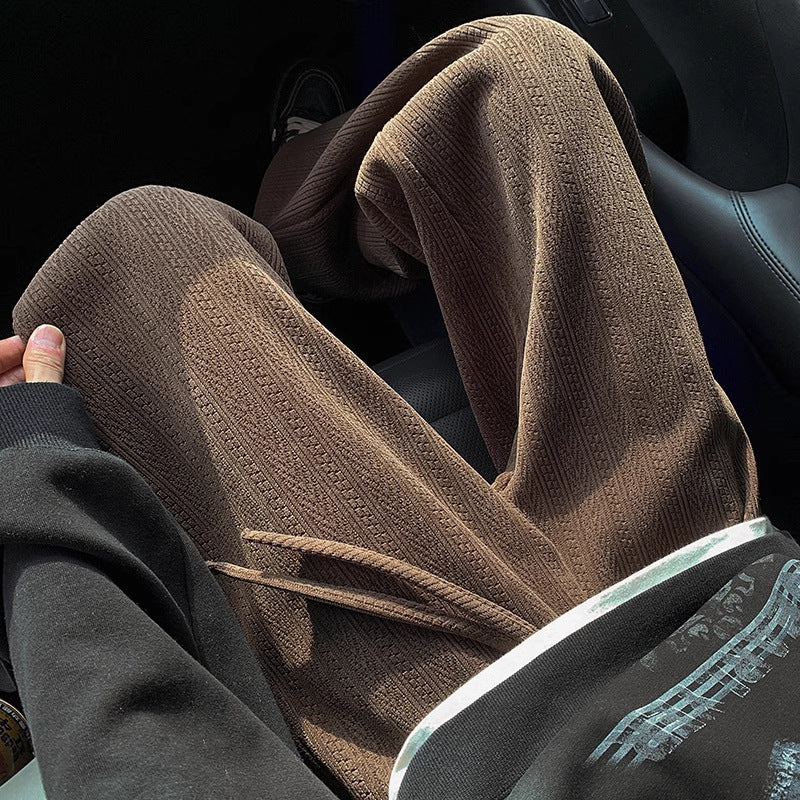 Wheat Retro Drape Wide Leg