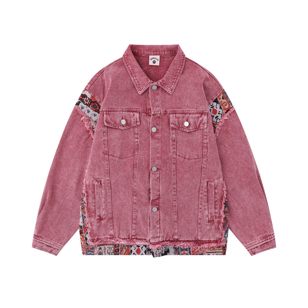 Washed And Worn Denim Jacket