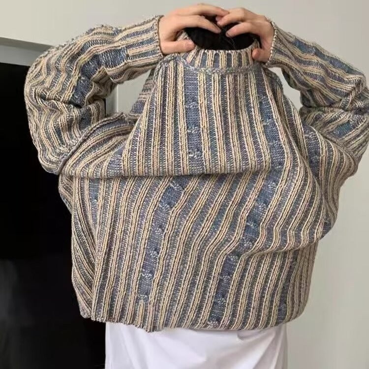 Stripe Casual Round Neck sweater