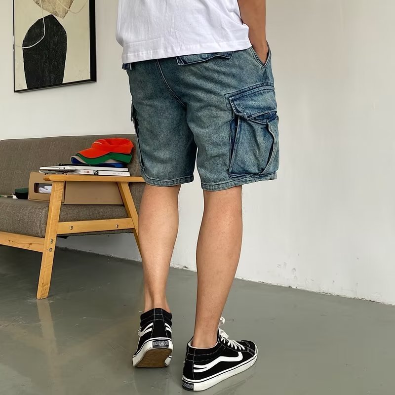 Pu Shuai Denim Shorts Men