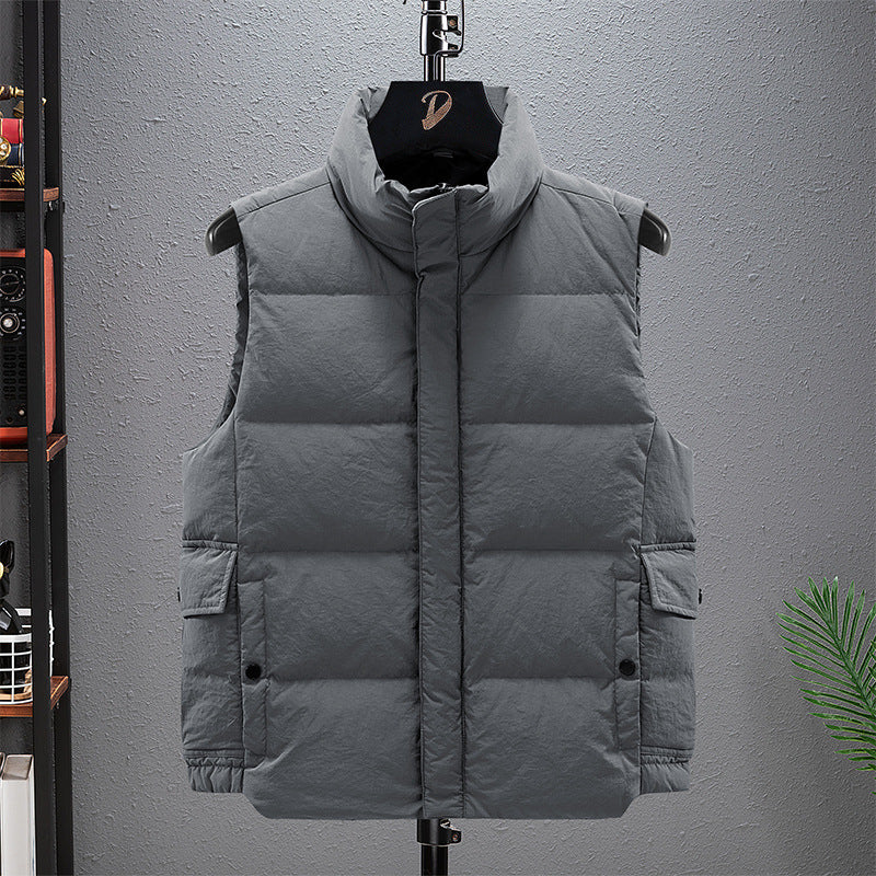 Warm Down Vest Stand Collar