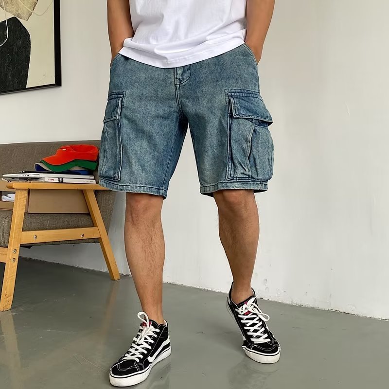 Pu Shuai Denim Shorts Men
