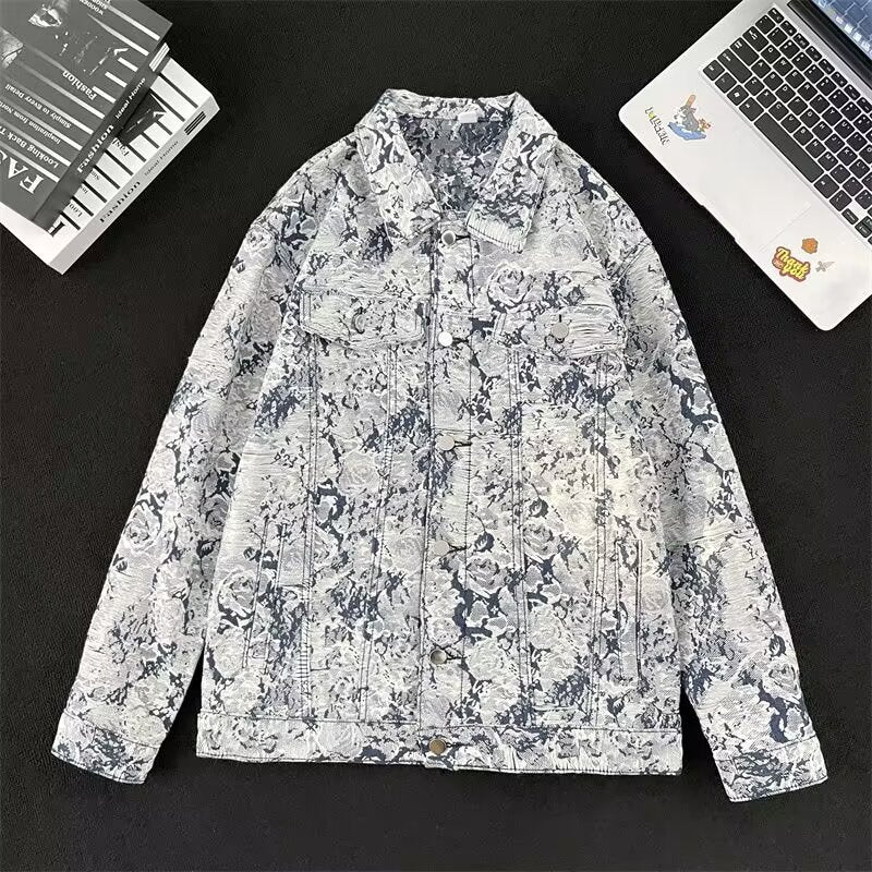 Floral Denim Embroidered Jacket