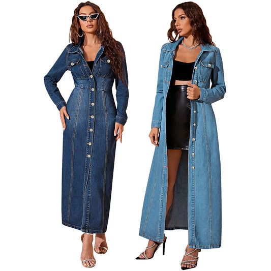 Denim Cardigan Jacket Dress