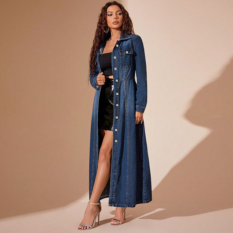 Denim Cardigan Jacket Dress