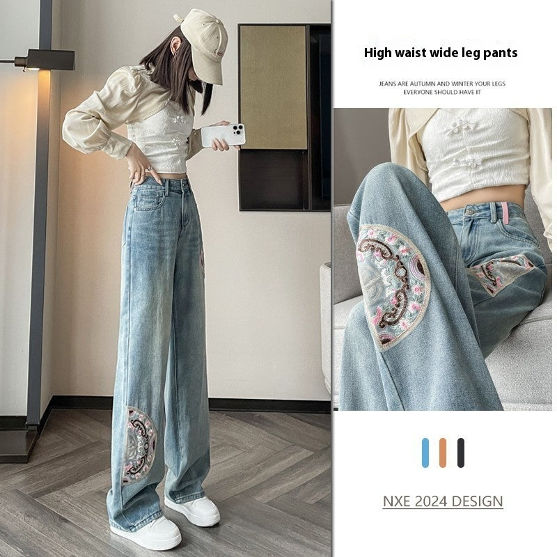 Straight Jeans Embroidery