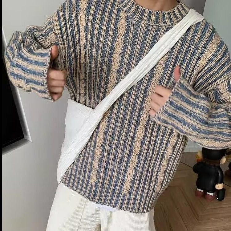 Stripe Casual Round Neck sweater