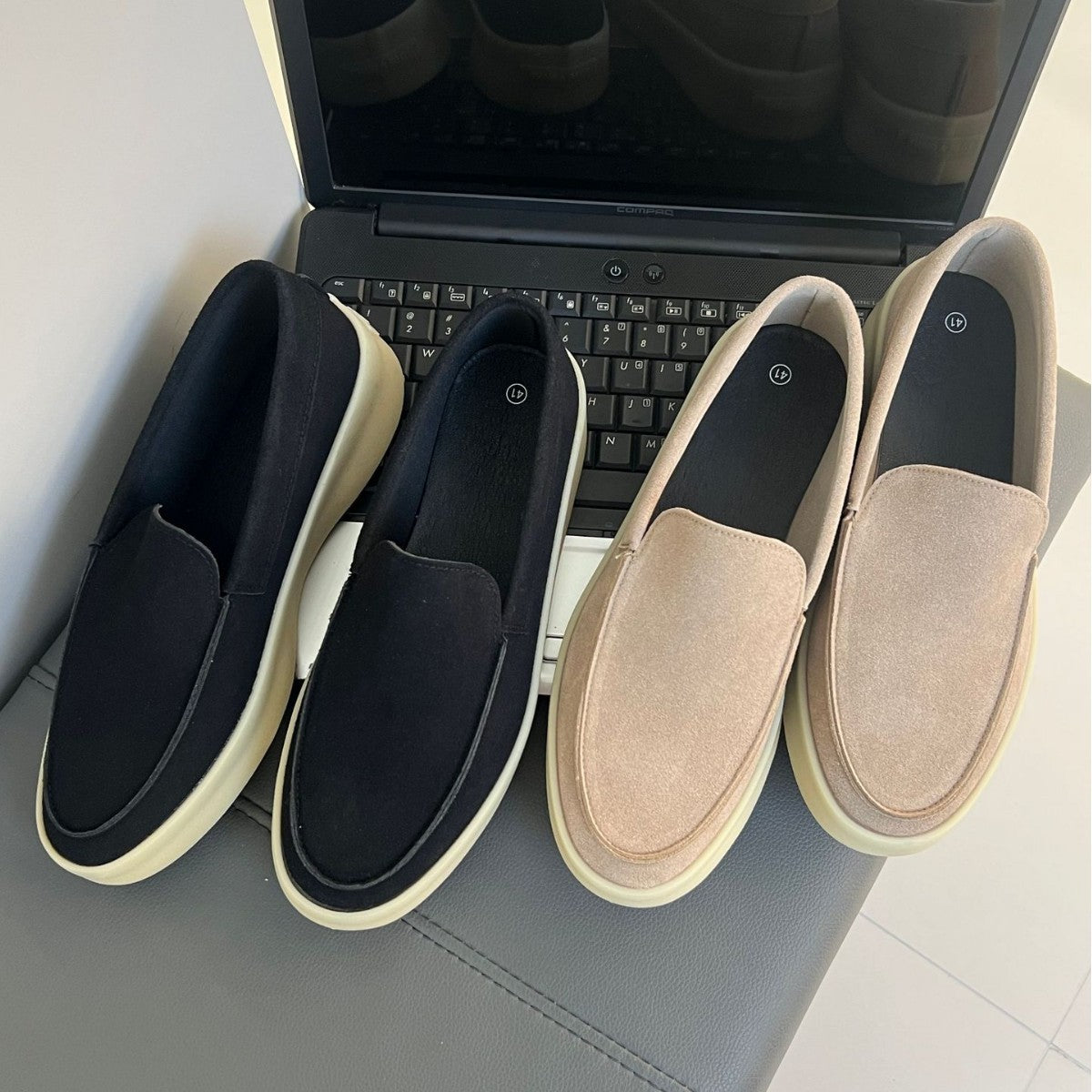 Suede One Pedal Loafers