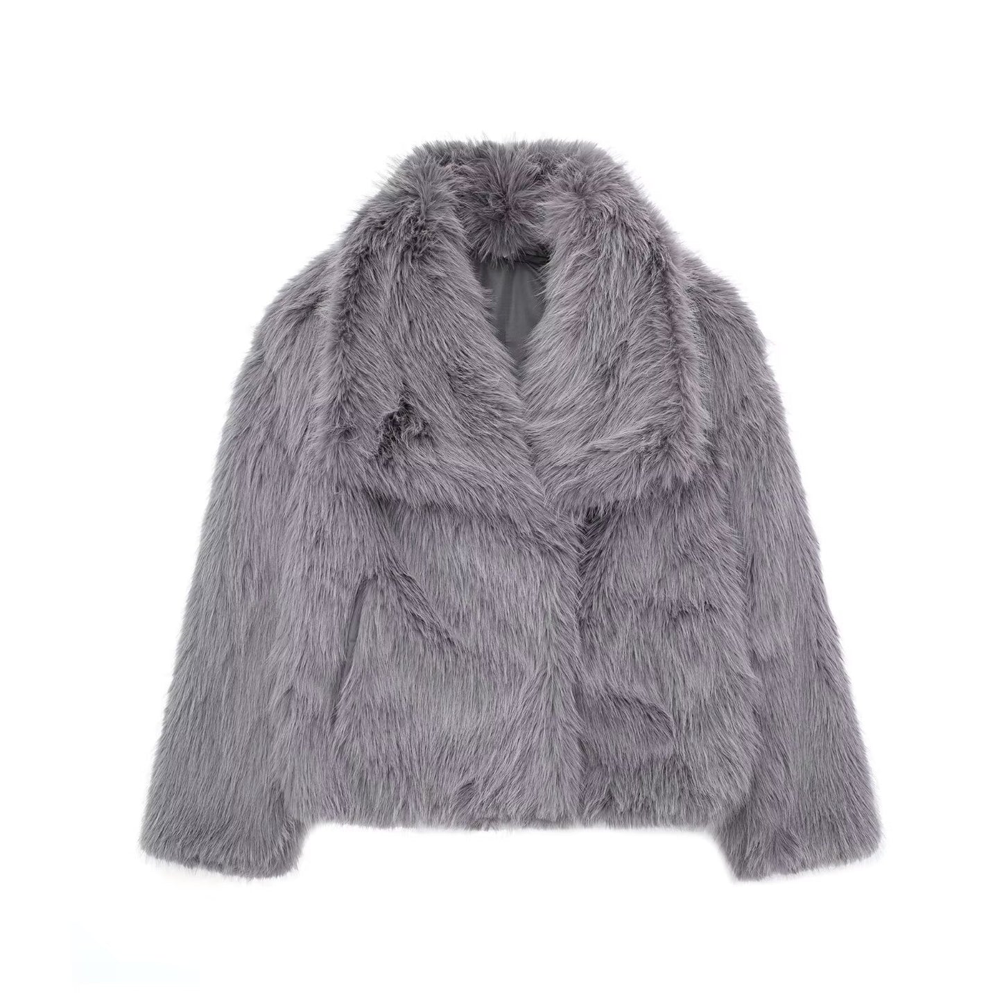 Plush Warm Thicken Fluffy Lapel