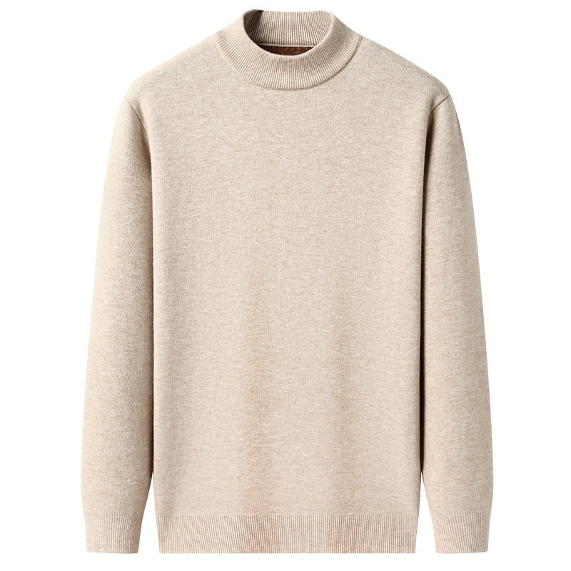 Wool Leather Velvet Padded Sweater