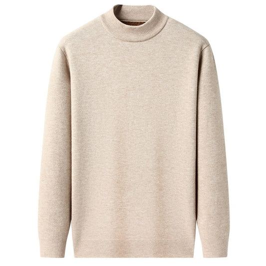 Wool Leather Velvet Padded Sweater