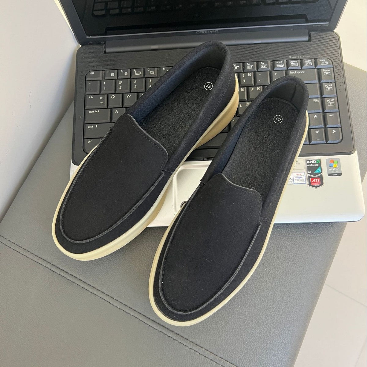 Suede One Pedal Loafers