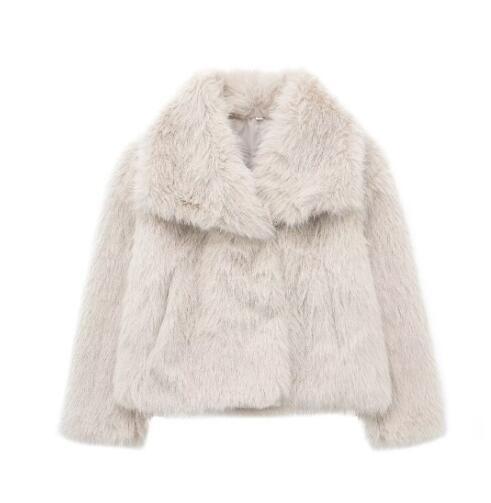 Plush Warm Thicken Fluffy Lapel