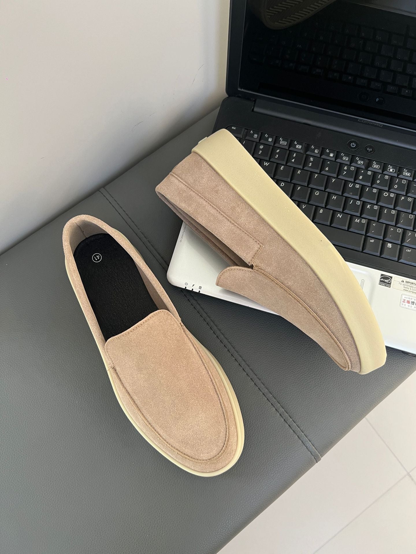 Suede One Pedal Loafers