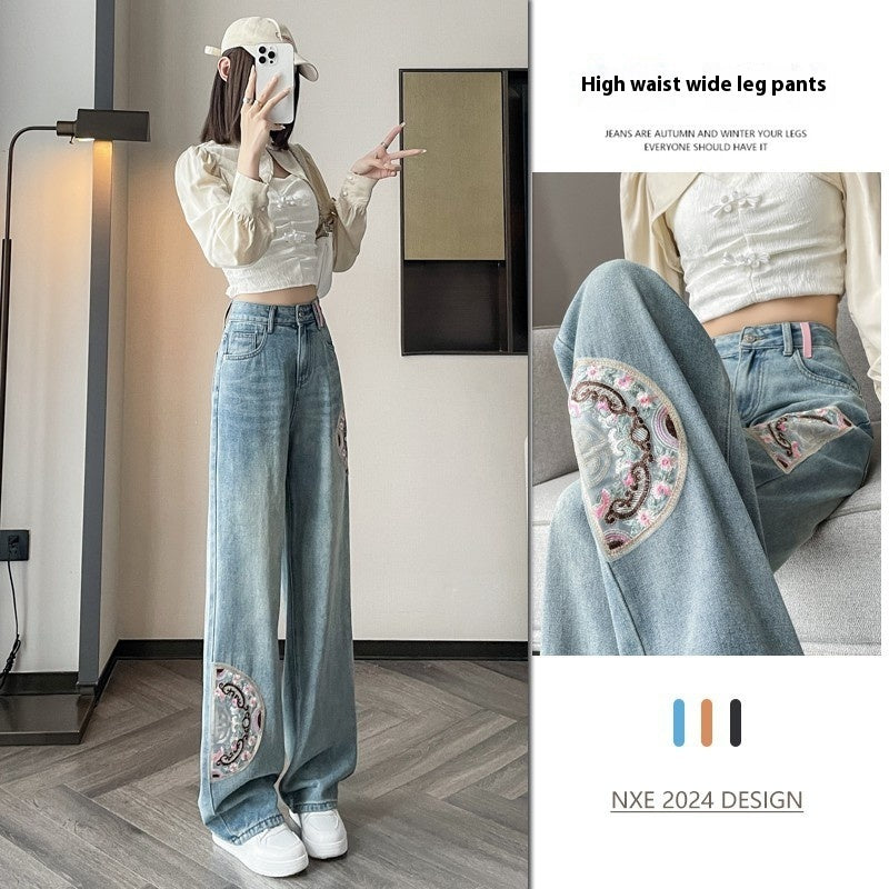 Straight Jeans Embroidery